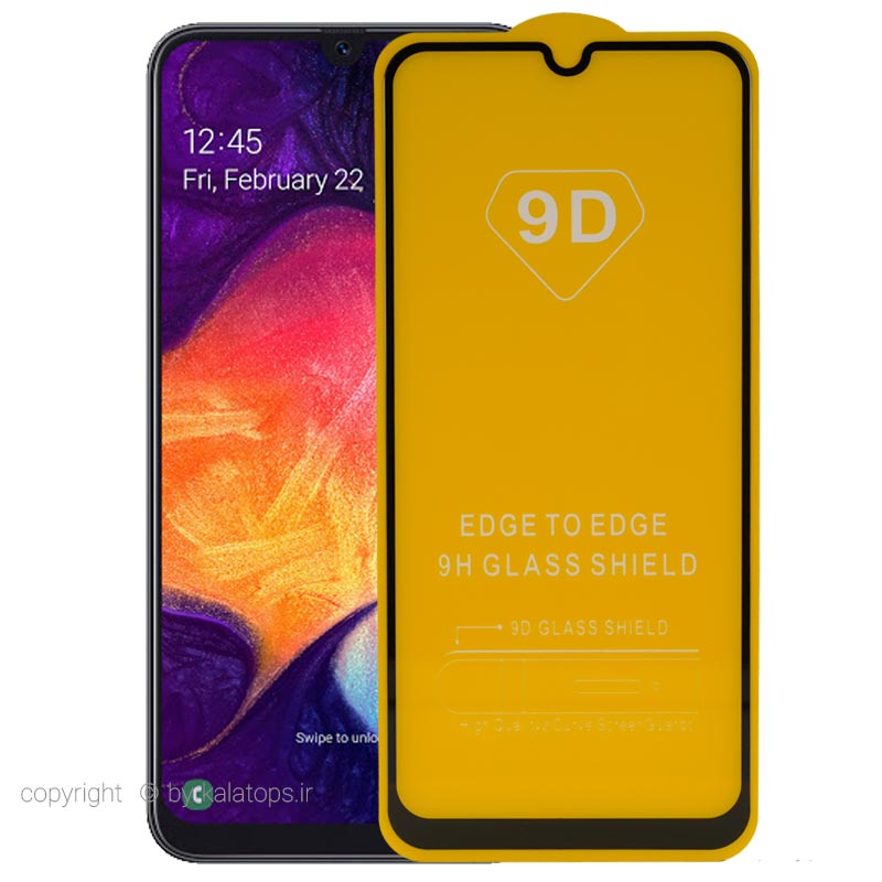 محافظ صفحه نمایش گلس مدل 9D مناسب برای گوشی موبایل سامسونگ A50
