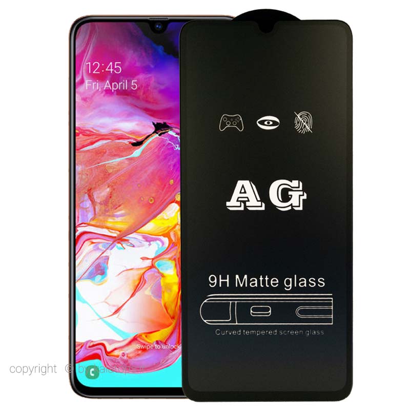 محافظ صفحه نمایش شیشه ای گلس مدل 9H Matte مناسب برای گوشی موبایل سامسونگ A70