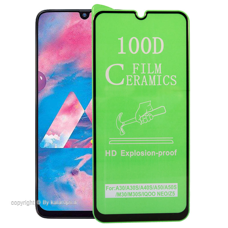 محافظ صفحه نمایش سرامیک نشکن مدل 100D مناسب برای گوشی موبایل سامسونگ M30