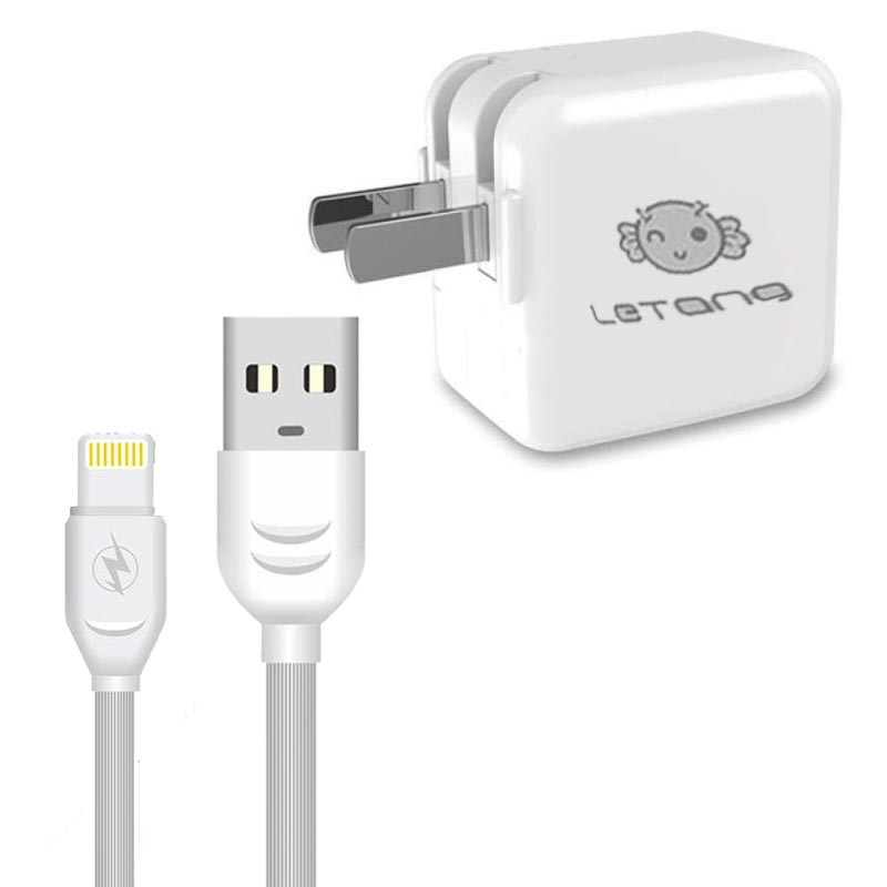  شارژر دیواری لیتانگ مدل LT-TZ-07 به همراه کابل تبدیل لایتنینگ 