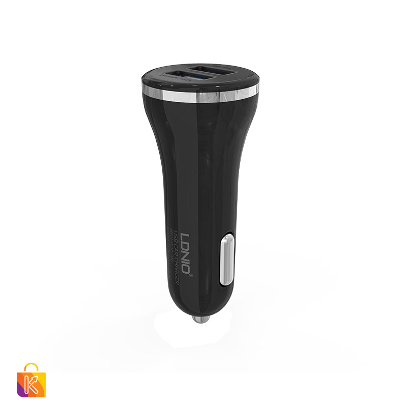  شارژر فندکی الدینیو مدل DL-C23 همراه با کابل microUSB 